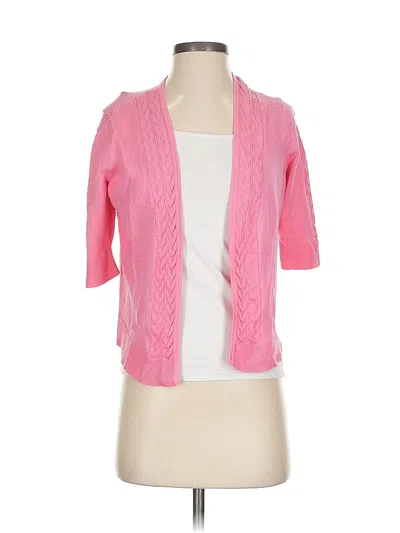 Pre-owned Charter Club Cardigan Sweater In Pink