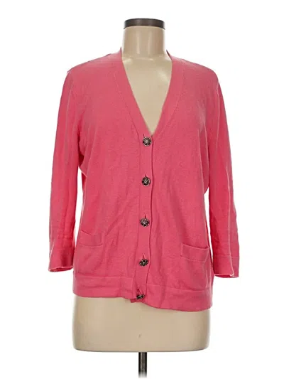 Pre-owned Charter Club Cardigan Sweater In Pink
