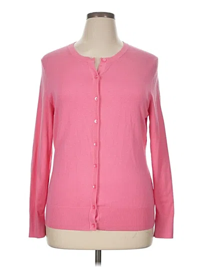 Pre-owned Charter Club Cardigan Sweater In Pink