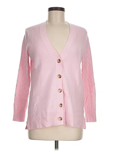 Pre-owned Charter Club Cardigan Sweater In Pink