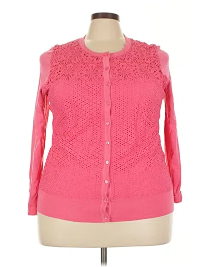 Pre-owned Charter Club Cardigan Sweater In Pink