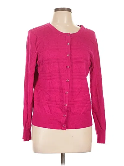 Pre-owned Charter Club Cardigan Sweater In Pink