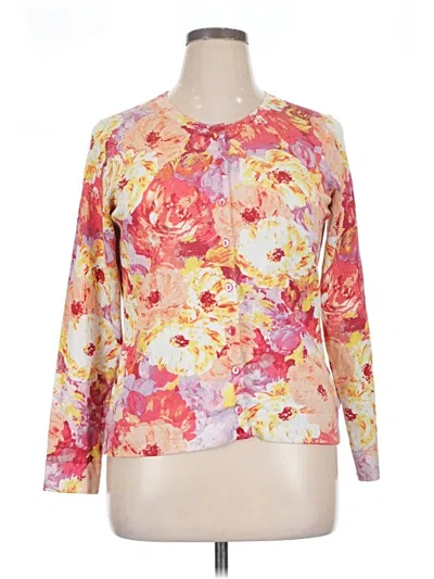 Pre-owned Charter Club Cardigan Sweater In Pink