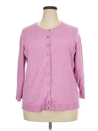 Pre-owned Charter Club Cardigan Sweater In Pink