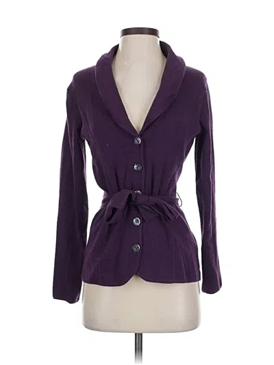 Pre-owned Charter Club Cardigan Sweater In Purple
