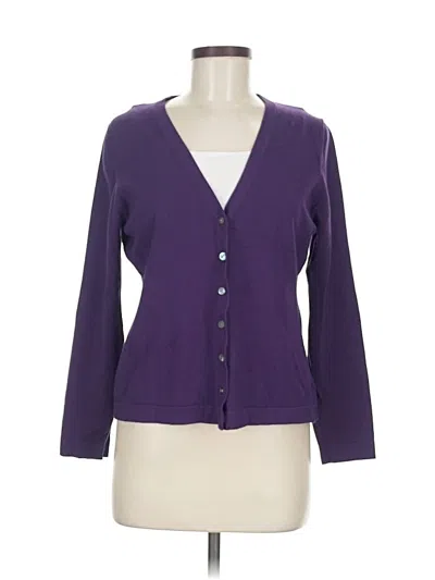 Pre-owned Charter Club Cardigan Sweater In Purple
