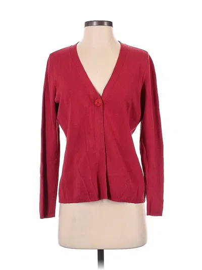Pre-owned Charter Club Cardigan Sweater In Red