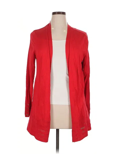 Pre-owned Charter Club Cardigan Sweater In Red