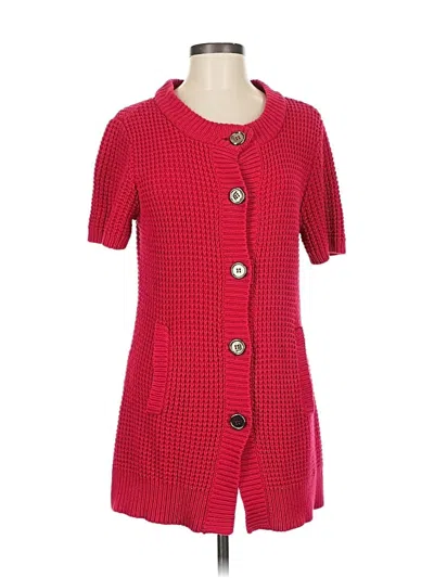 Pre-owned Charter Club Cardigan Sweater In Red