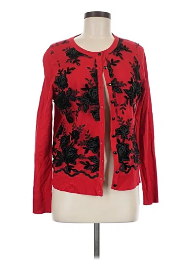 Pre-owned Charter Club Cardigan Sweater In Red