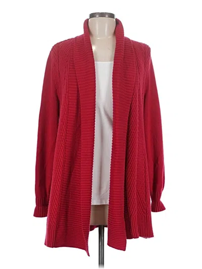 Pre-owned Charter Club Cardigan Sweater In Red