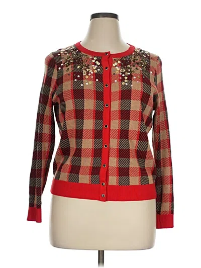 Pre-owned Charter Club Cardigan Sweater In Red