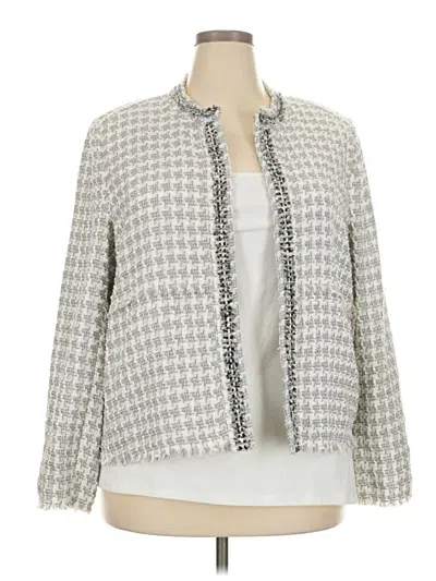 Pre-owned Charter Club Cardigan Sweater In Silver