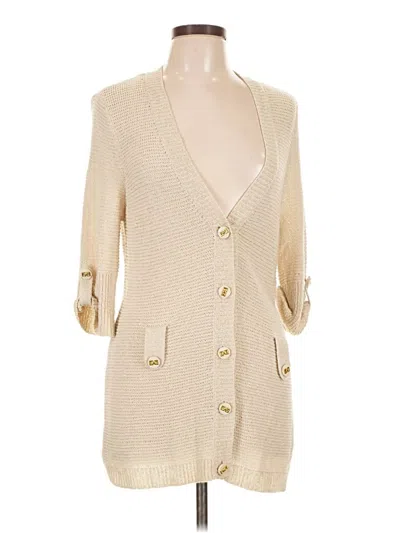 Pre-owned Charter Club Cardigan Sweater In Tan
