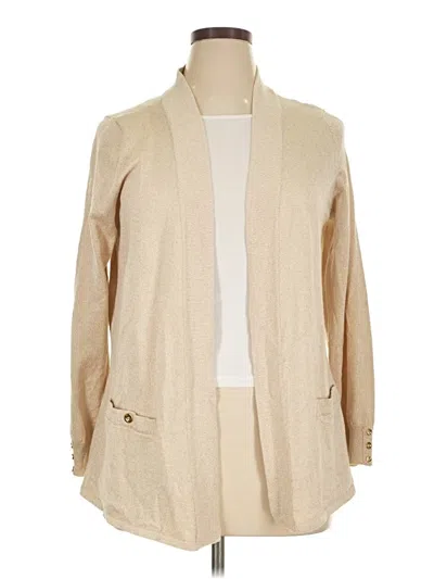 Pre-owned Charter Club Cardigan Sweater In Tan