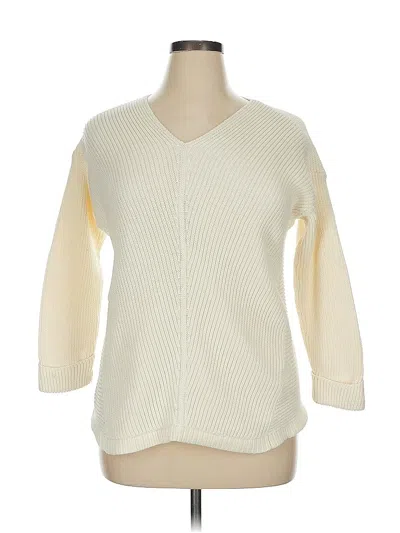 Pre-owned Charter Club Cardigan Sweater In White