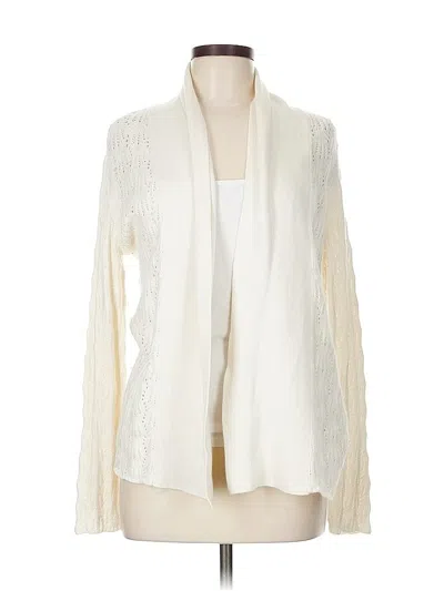 Pre-owned Charter Club Cardigan Sweater In White