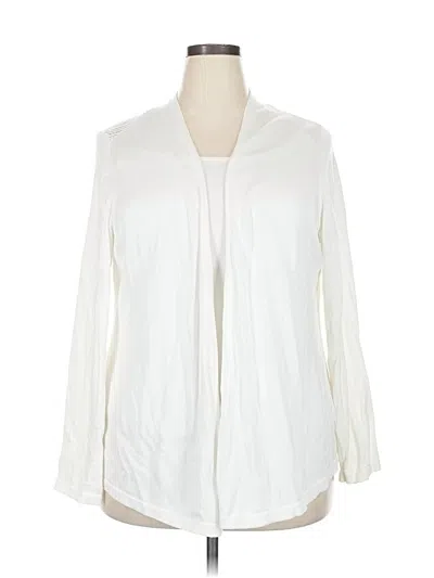 Pre-owned Charter Club Cardigan Sweater In White