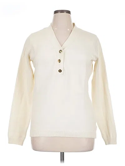Pre-owned Charter Club Cardigan Sweater In White