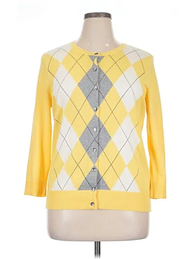 Pre-owned Charter Club Cardigan Sweater In Yellow