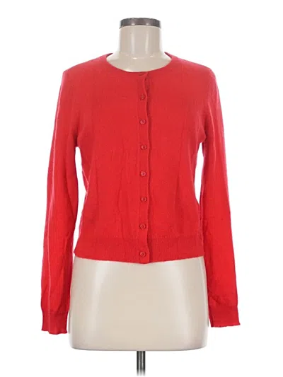 Pre-owned Charter Club Cashmere Cardigan Sweater In Red