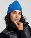 Charter Club Cashmere Embellished Cuffed Beanie, Created For Macy's In Bright Marine