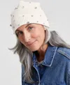 Charter Club Cashmere Embellished Cuffed Beanie, Created For Macy's In Crystal Blue