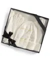 Charter Club Cashmere Hat, Gloves & Scarf Boxed Gift Set, Created For Macy's In Vanilla Ice