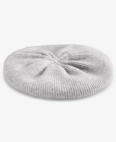 Charter Club Cashmere Knit Beret, Created For Macy's In Gray