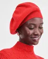Charter Club Cashmere Knit Beret, Created For Macy's In Red