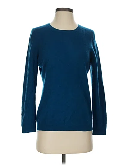 Pre-owned Charter Club Cashmere Pullover Sweater In Blue