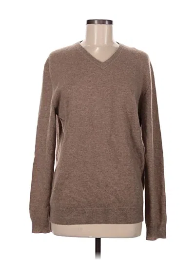 Pre-owned Charter Club Cashmere Pullover Sweater In Brown