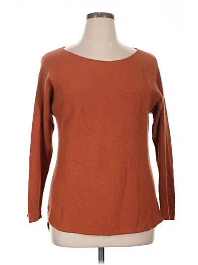 Pre-owned Charter Club Cashmere Pullover Sweater In Brown