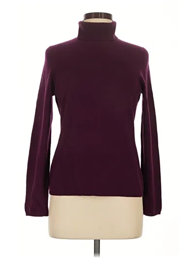 Pre-owned Charter Club Cashmere Pullover Sweater In Burgundy