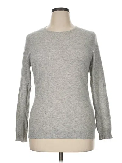 Pre-owned Charter Club Cashmere Pullover Sweater In Gray
