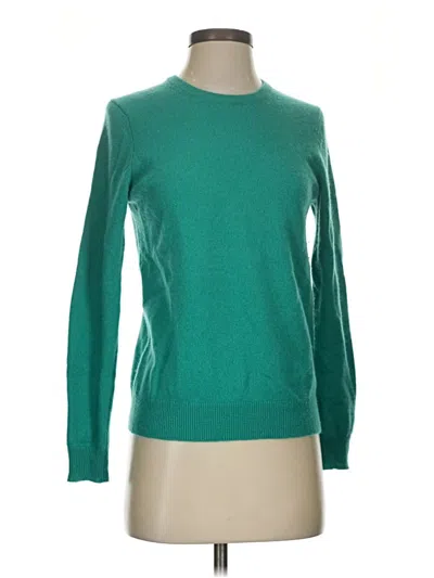 Pre-owned Charter Club Cashmere Pullover Sweater In Green