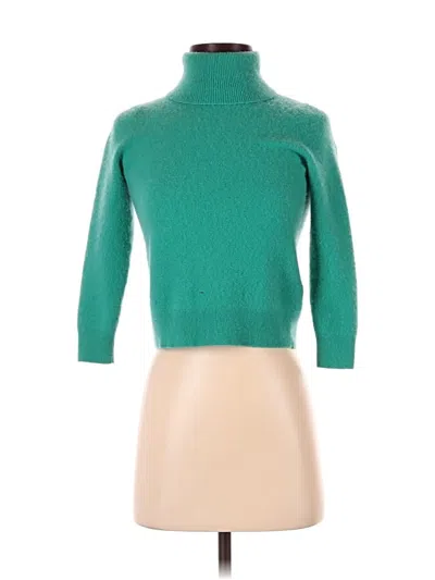 Pre-owned Charter Club Cashmere Pullover Sweater In Green