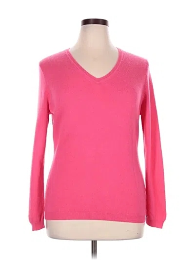 Pre-owned Charter Club Cashmere Pullover Sweater In Pink