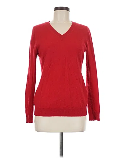 Pre-owned Charter Club Cashmere Pullover Sweater In Red