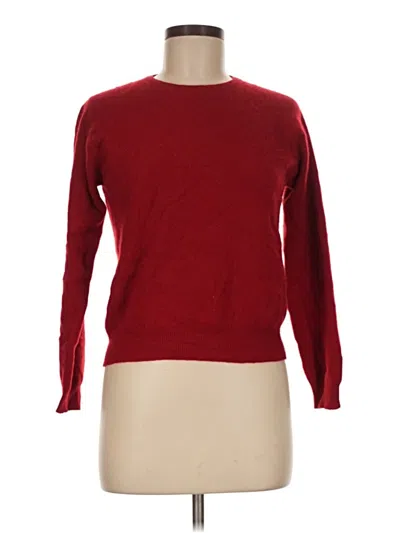 Pre-owned Charter Club Cashmere Pullover Sweater In Red