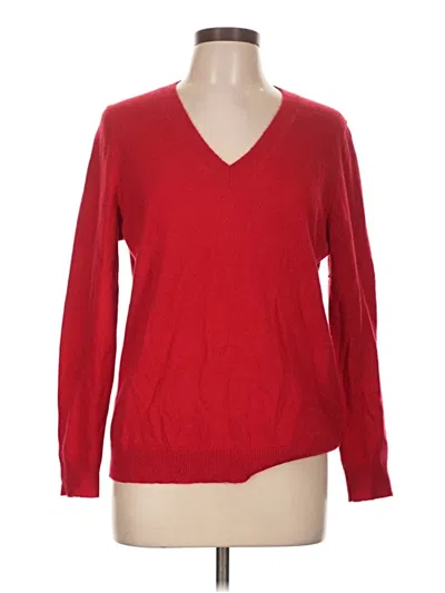 Pre-owned Charter Club Cashmere Pullover Sweater In Red