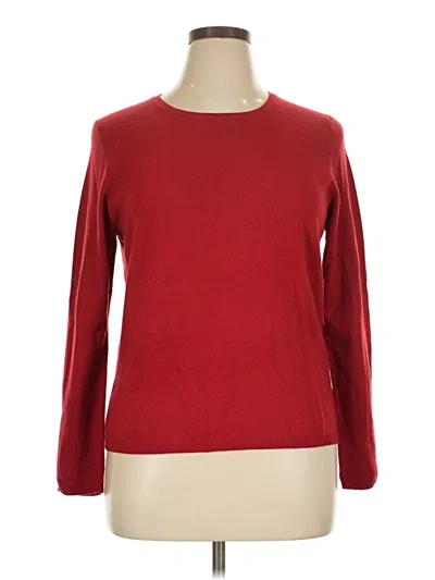 Pre-owned Charter Club Cashmere Pullover Sweater In Red