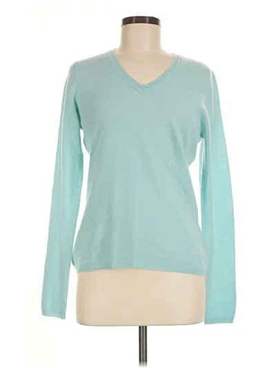 Pre-owned Charter Club Cashmere Pullover Sweater In Teal