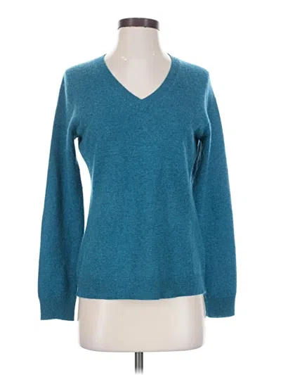 Pre-owned Charter Club Cashmere Pullover Sweater In Teal