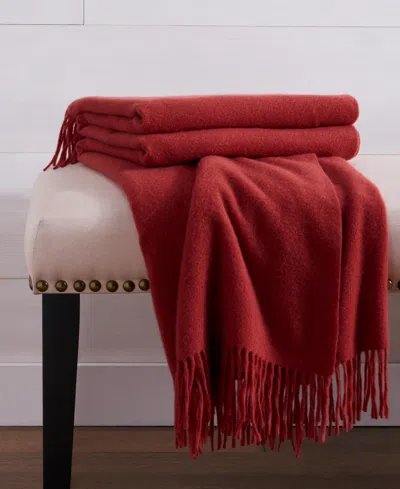 Charter Club Cashmere Throw, 50" X 60", Macy's Exclusive In Red