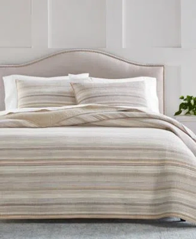 Charter Club Chantarelle Yarn Dye Cotton Quilts Created For Macys In Neutral Combo