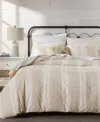 Charter Club Clifton Cotton/linen Stripe 3-pc. Comforter Set, Full/queen, Exclusively At Macy's In Flax