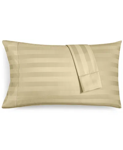 Charter Club Closeout!  Damask 1.5" Stripe 550 Thread Count 100% Cotton Pillowcase Pair, King, Create In Taupe