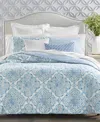 Charter Club Coastal Medallion 2-pc. Duvet Cover Set, Twin, Exclusively At Macy's In Blue
