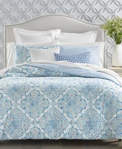 Charter Club Damask Designs Coastal Medallion Duvet Cover Sets Created For Macys In Blue